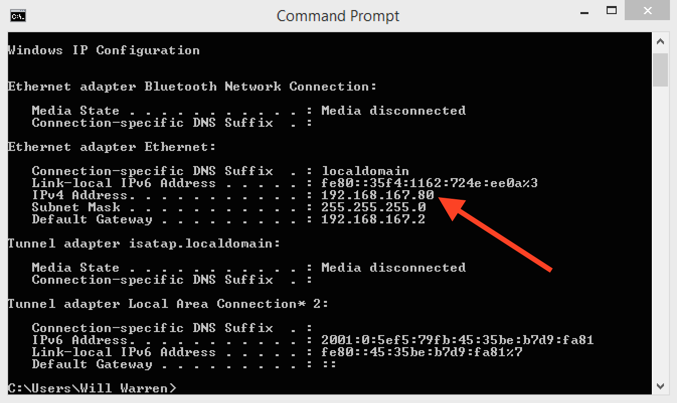 does bluestacks emulator show ip address