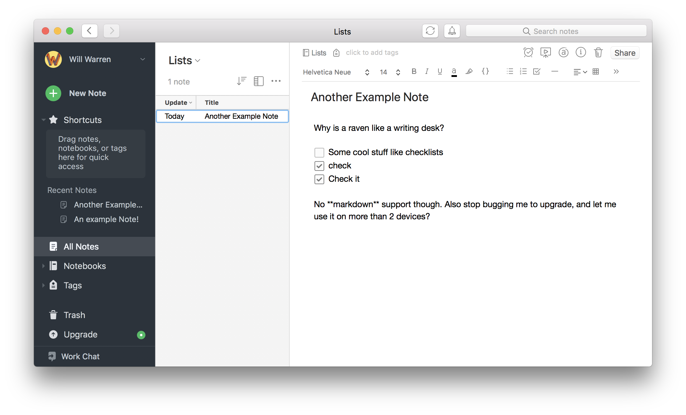 Evernote Screenshot